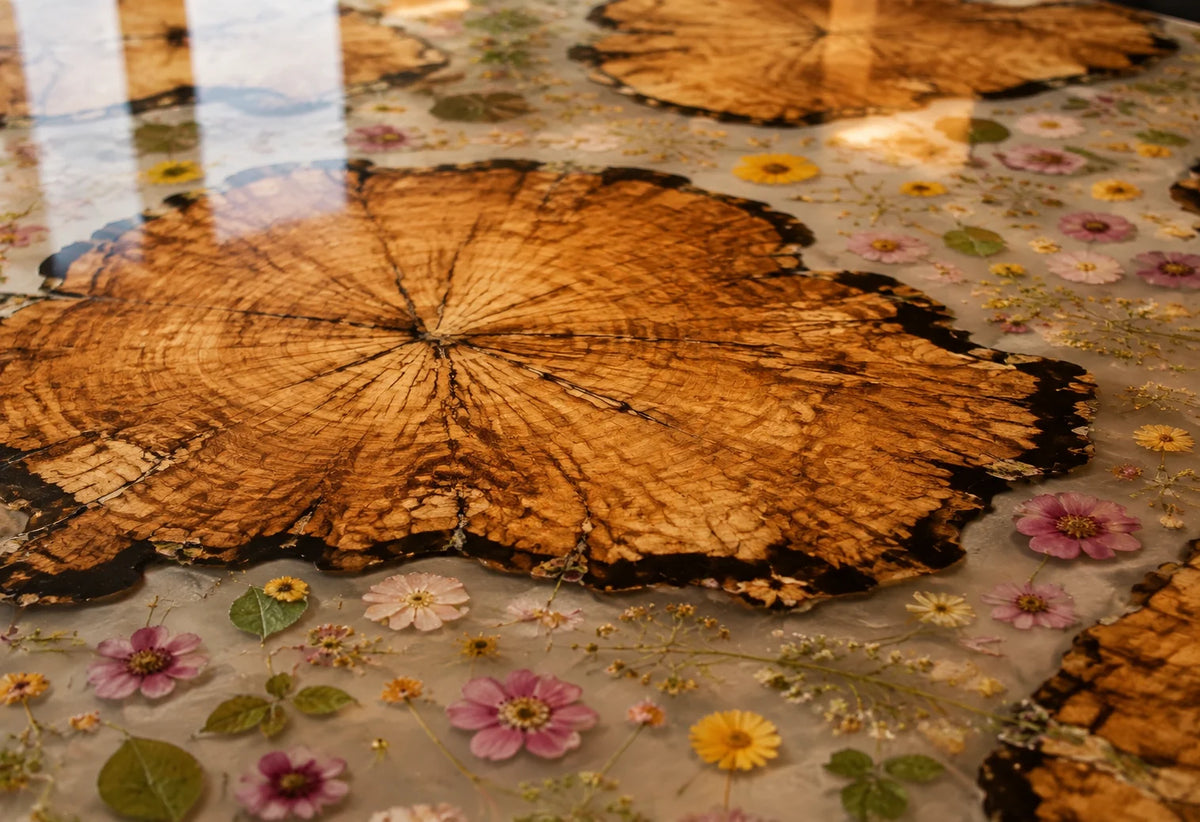 Timber Rings Burl Epoxy Conference Table CT49