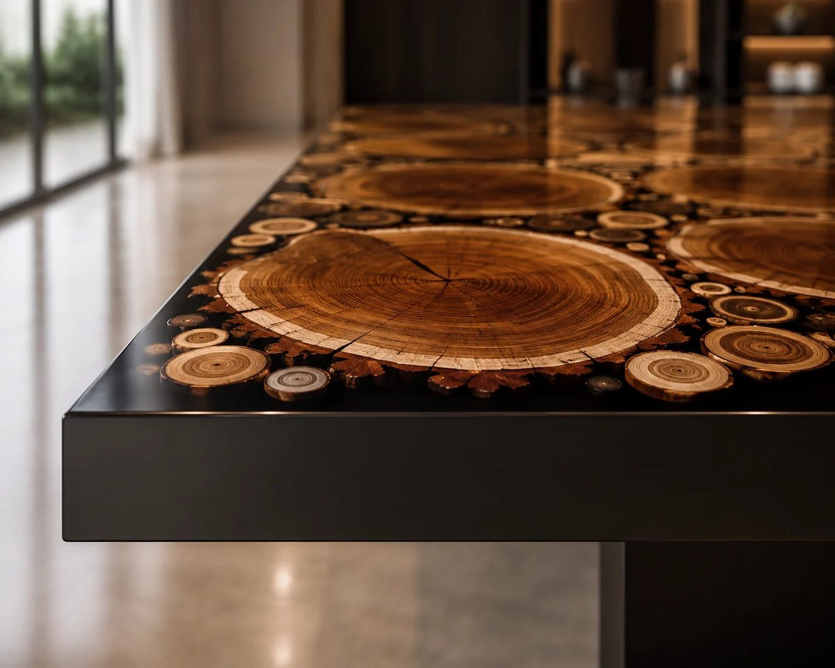 Clear Acacia Epoxy Conference Table CT50