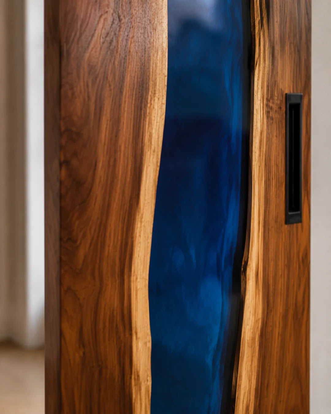 Cobalt Pair Royal Blue Epoxy Double Sliding Door DR03