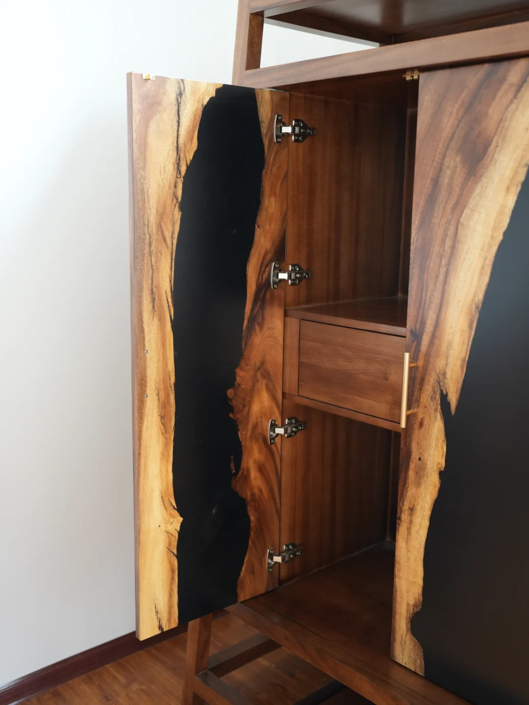 Midnight Grove Jet Black Epoxy Display and Storage Cabinet DSC01