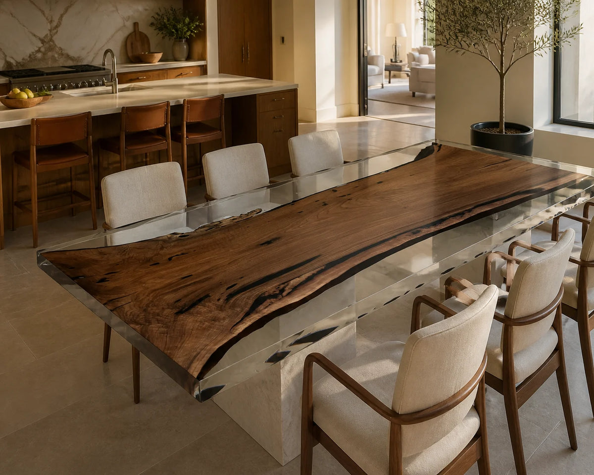 Crystal Edge South American Walnut Dining Table DT29