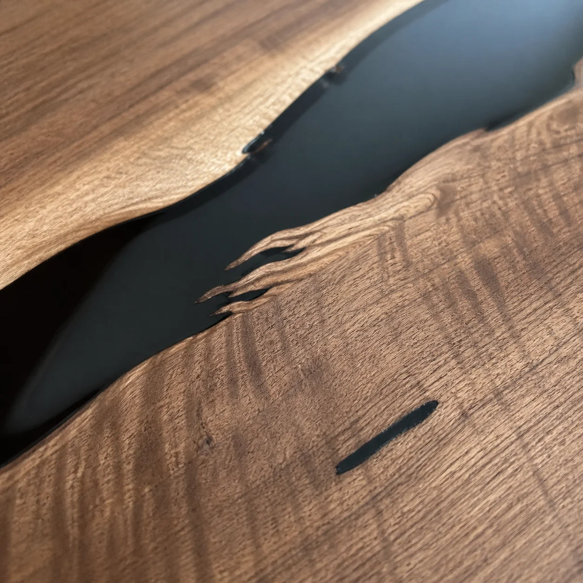 Black Gorge South American Walnut Epoxy Dining Table DT30