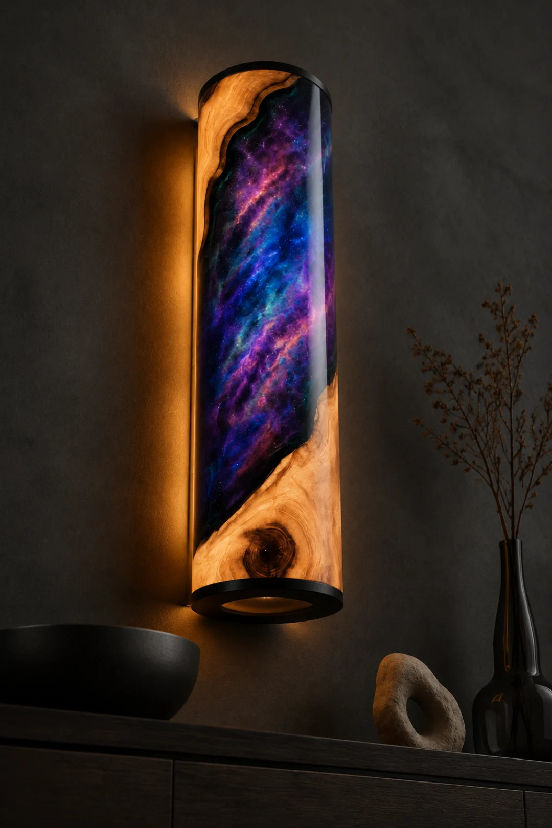 Galaxy Column Galaxy Blue Epoxy Wall Lamp LP01