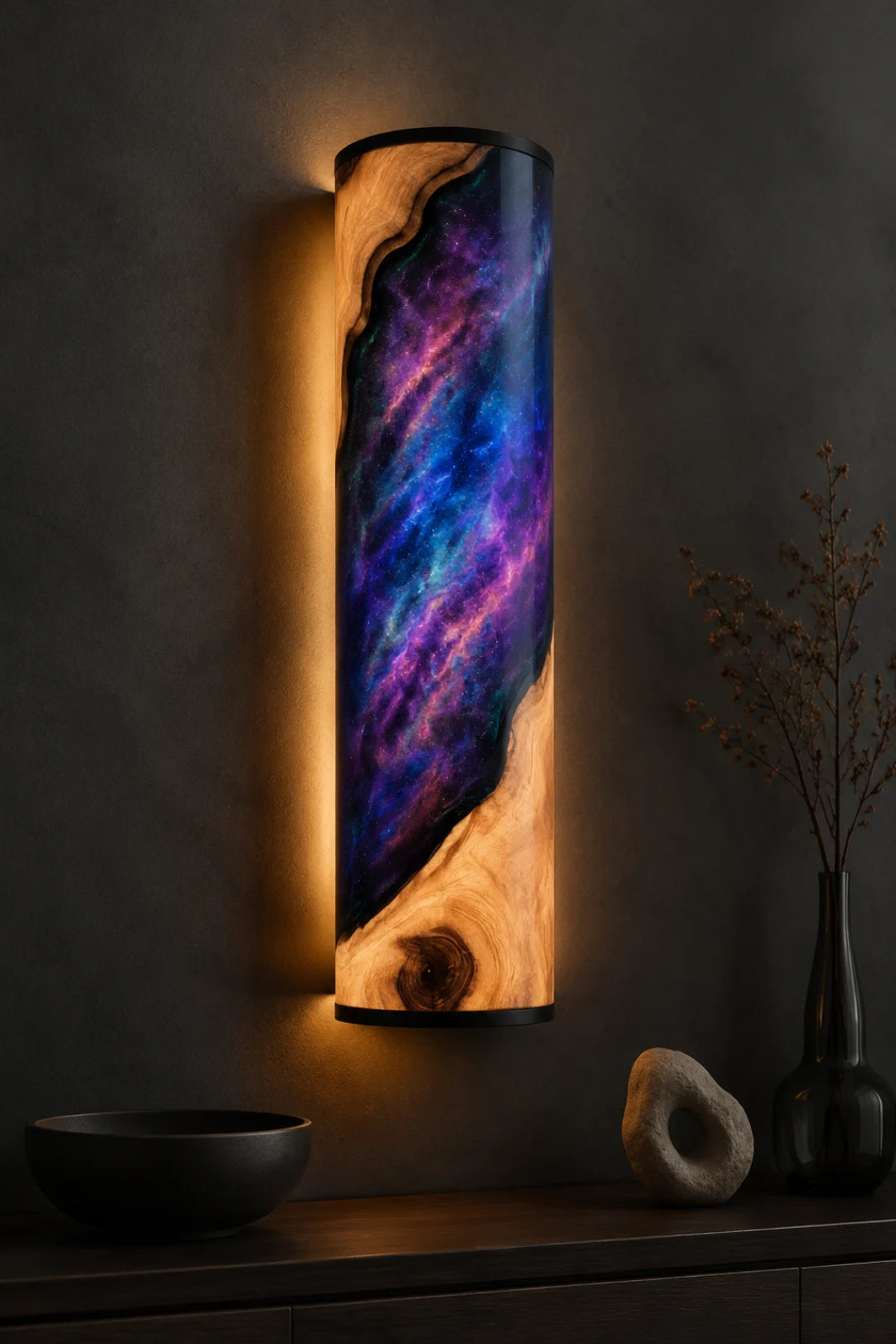 Galaxy Column Galaxy Blue Epoxy Wall Lamp LP01