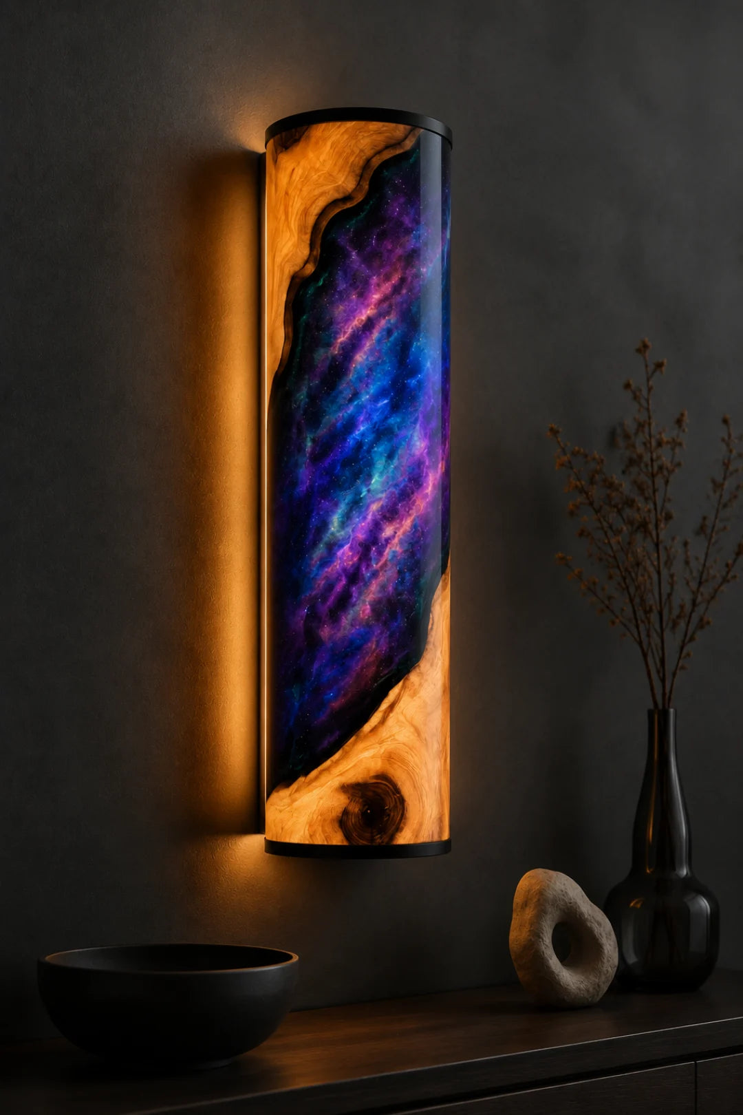 Galaxy Column Galaxy Blue Epoxy Wall Lamp LP01