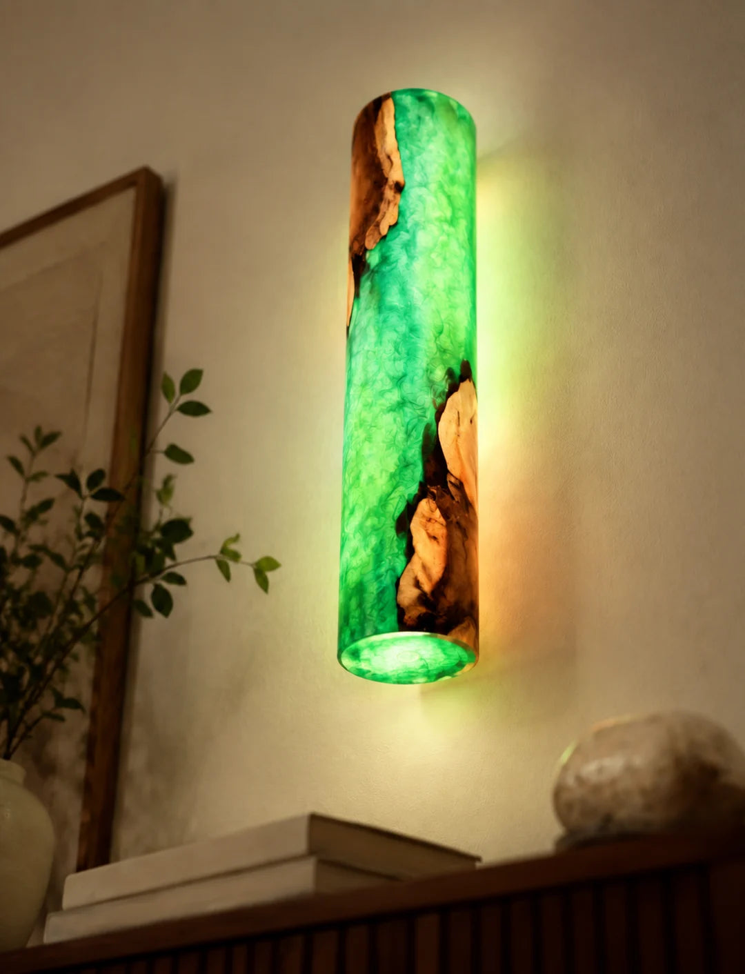 Emerald Glow Emerald Green Epoxy Wall Lamp LP04