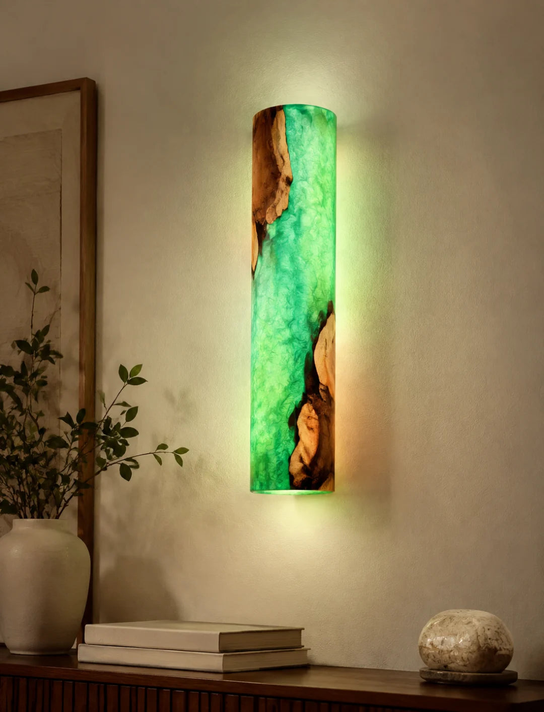Emerald Glow Emerald Green Epoxy Wall Lamp LP04