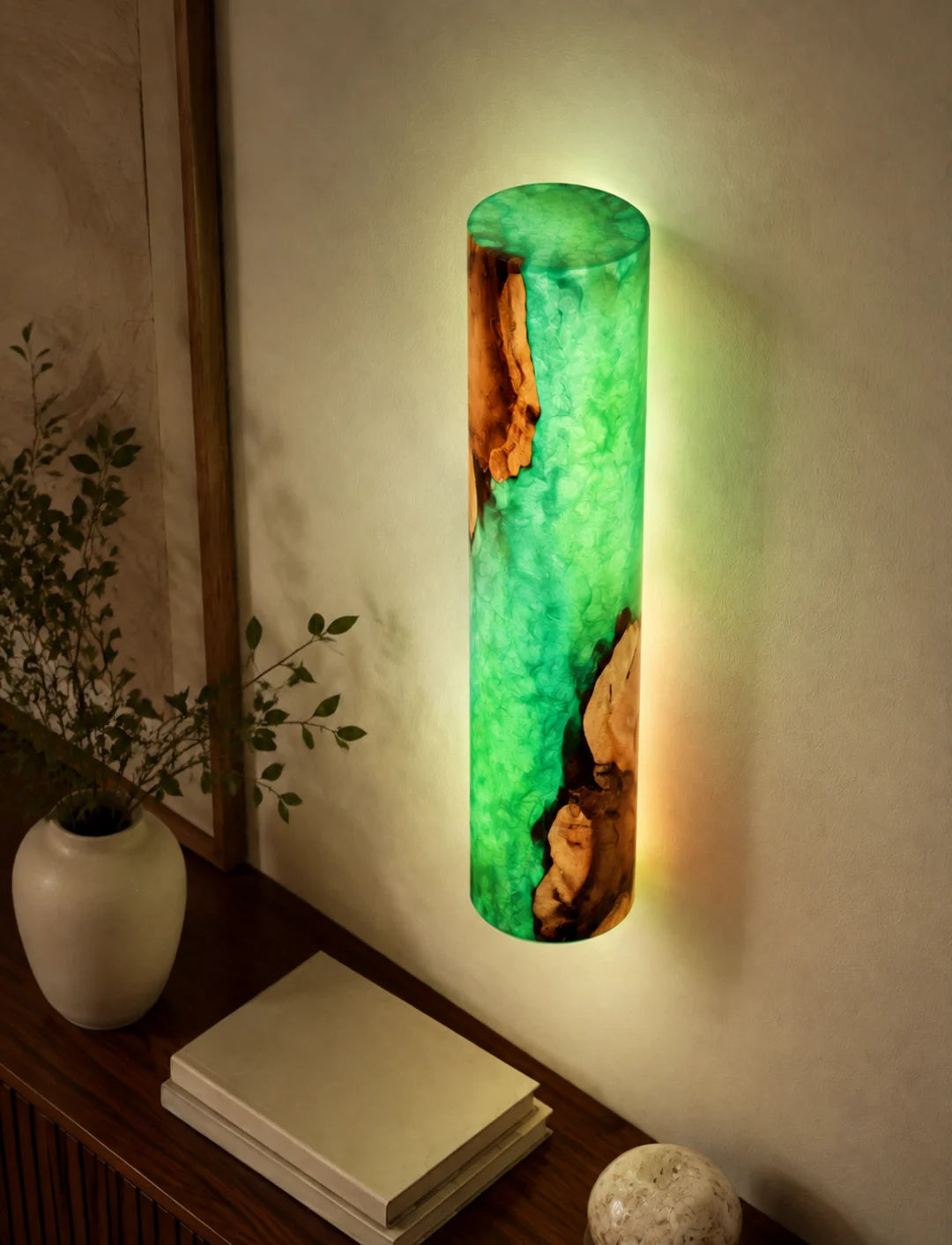 Emerald Glow Emerald Green Epoxy Wall Lamp LP04