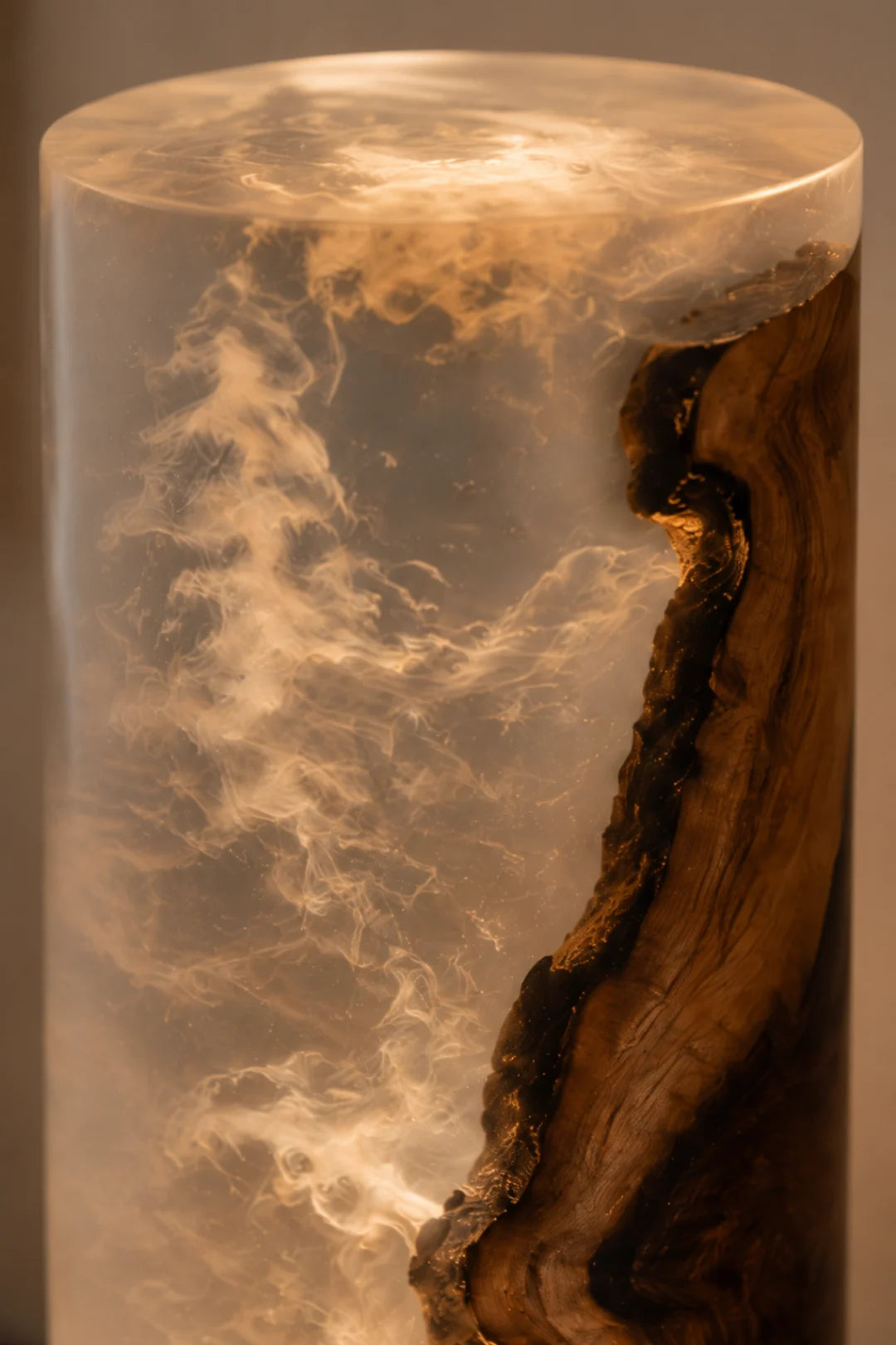 Clear Stone Crystal Clear Epoxy Table Lamp LP06