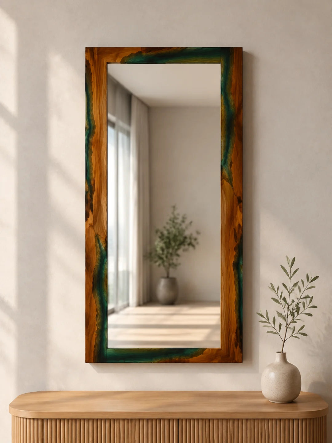 Forest Border Forest Green Epoxy Mirror MR01