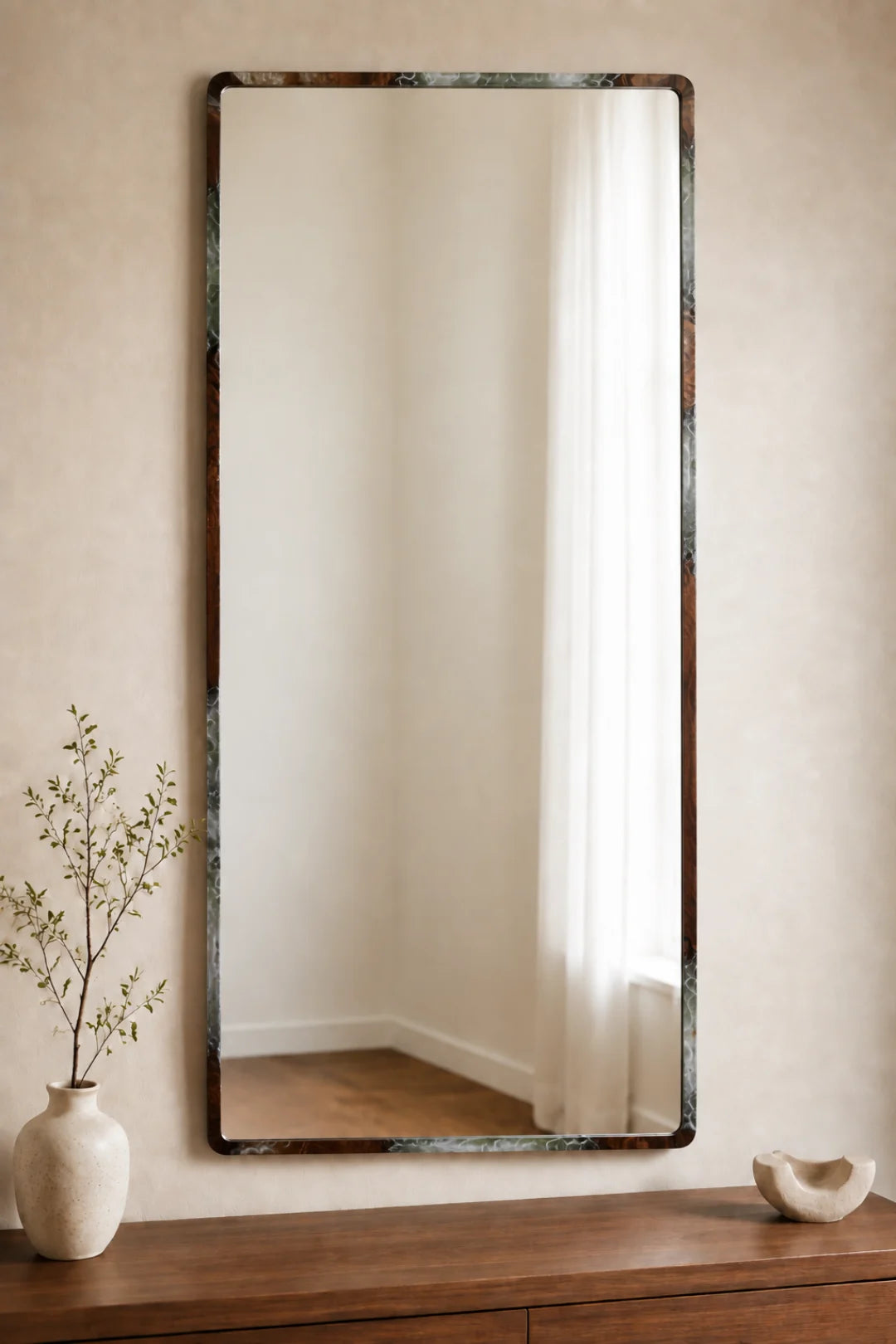 Smoke Outline Smoky Gray Epoxy Mirror MR08