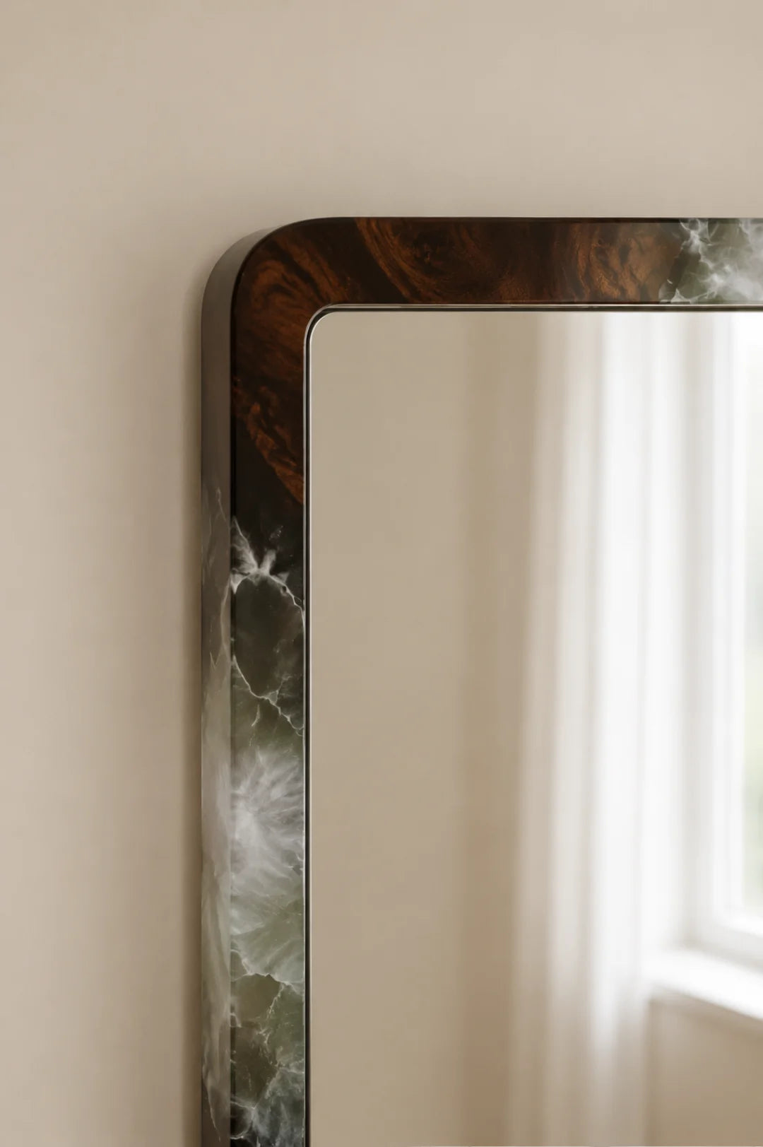 Smoke Outline Smoky Gray Epoxy Mirror MR08