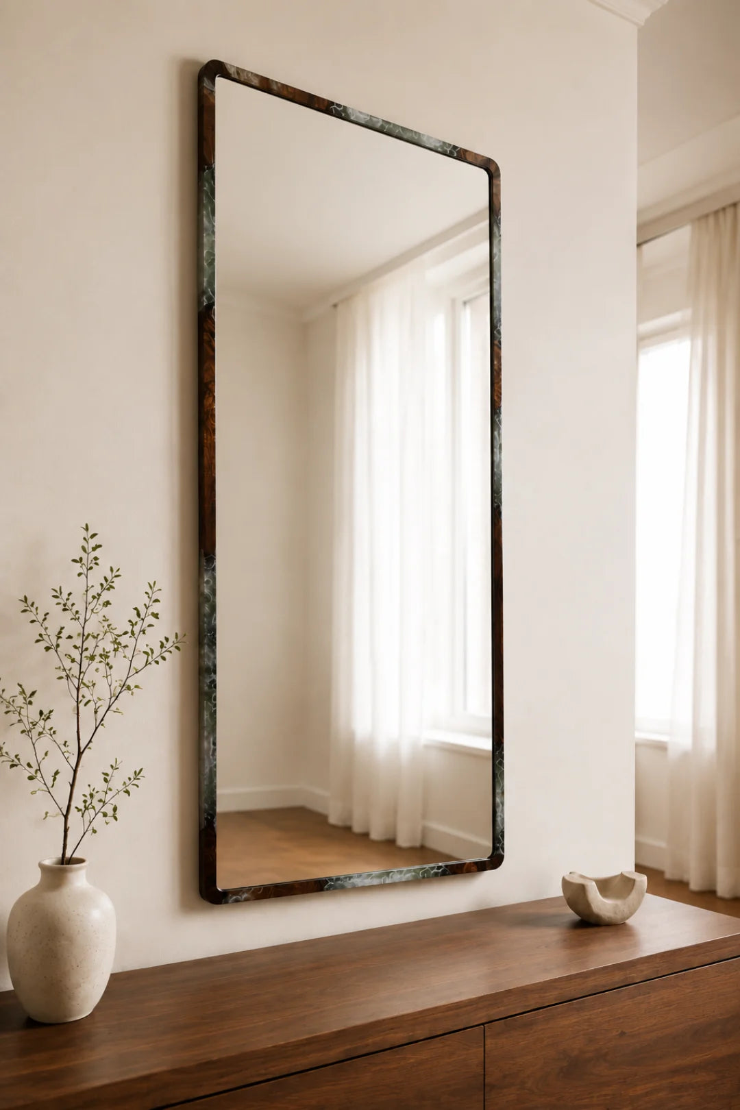 Smoke Outline Smoky Gray Epoxy Mirror MR08