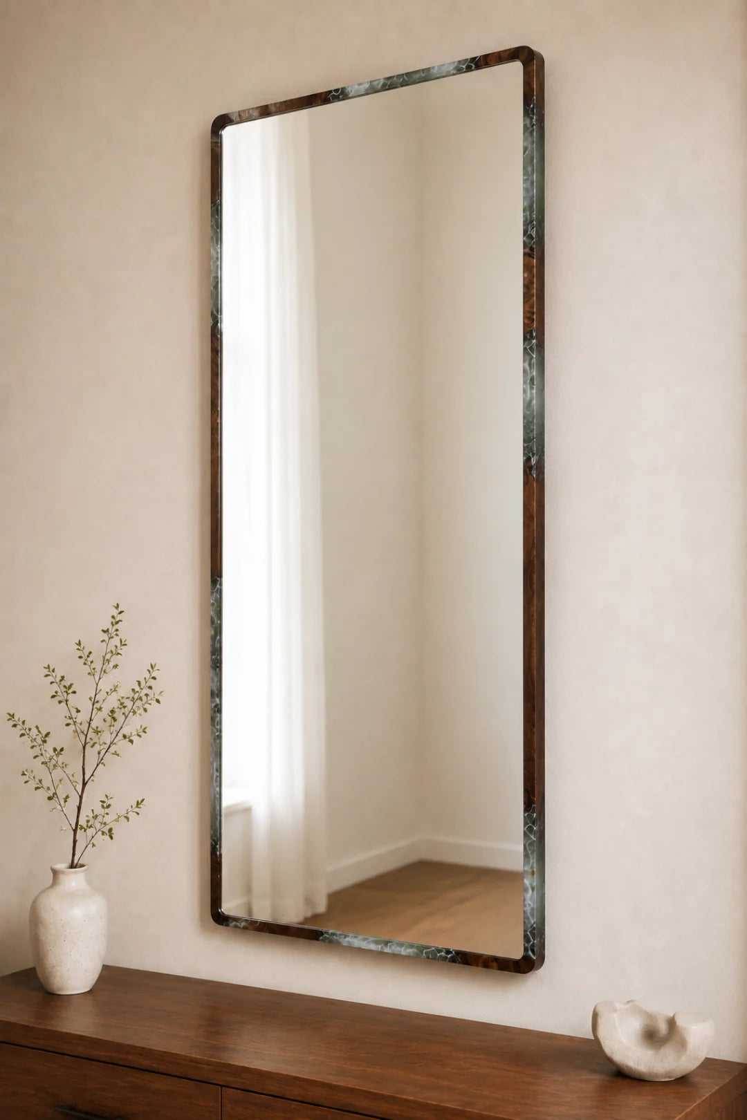 Smoke Outline Smoky Gray Epoxy Mirror MR08