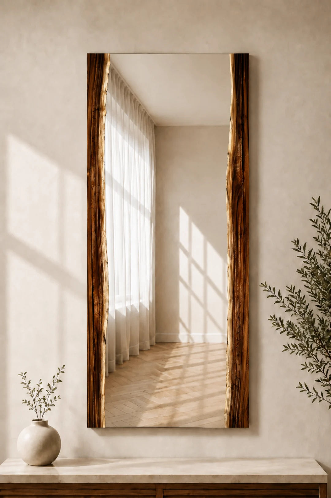 Natural Edge Crystal Clear Epoxy Mirror MR09