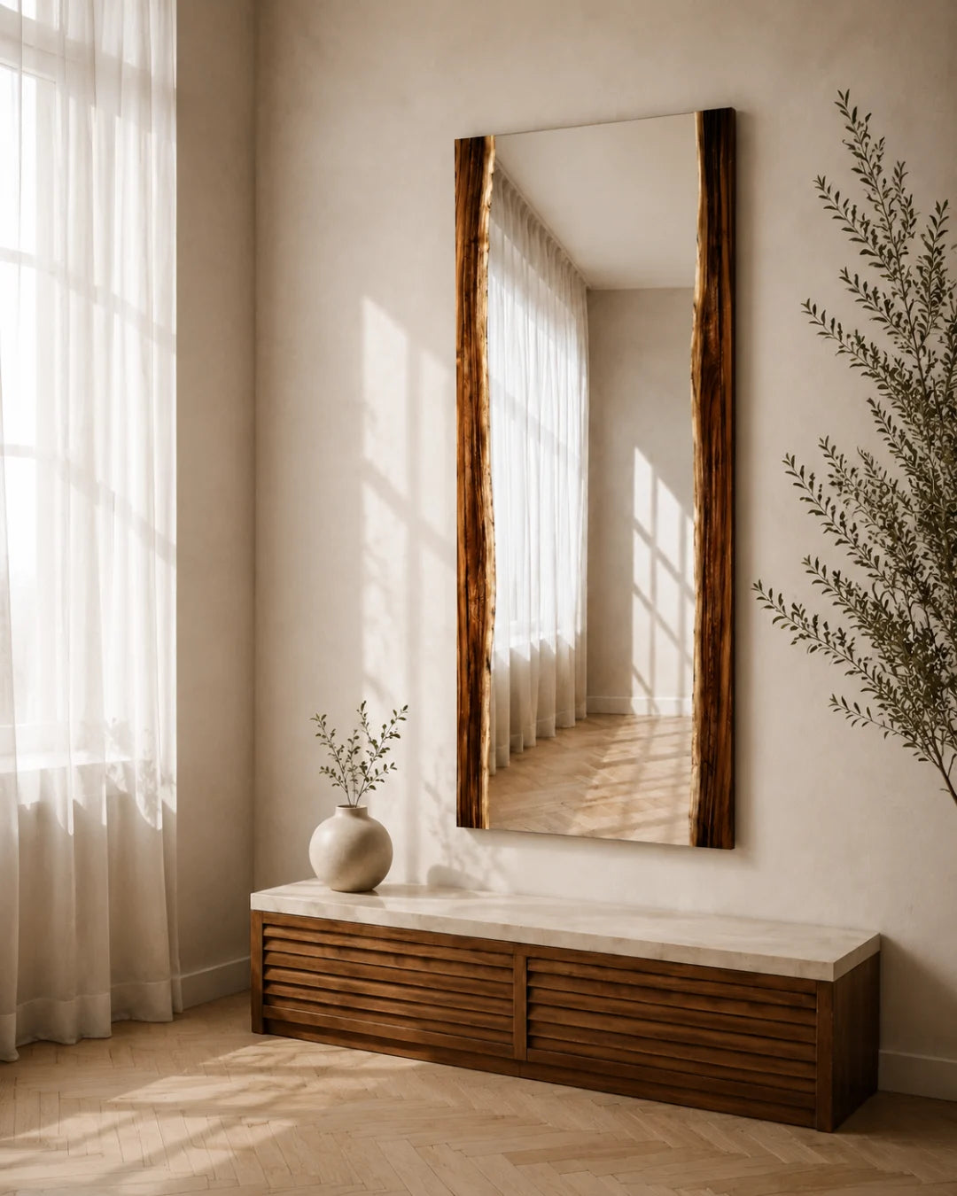 Natural Edge Crystal Clear Epoxy Mirror MR09