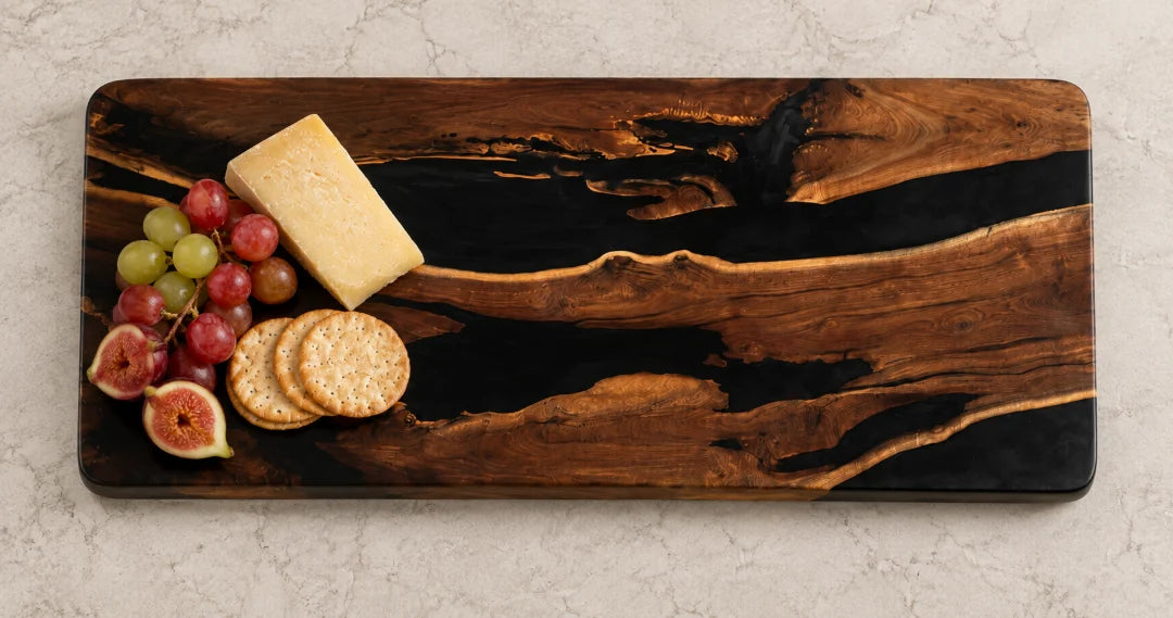 Ember Vein BlackEpoxy Serving Board SB03