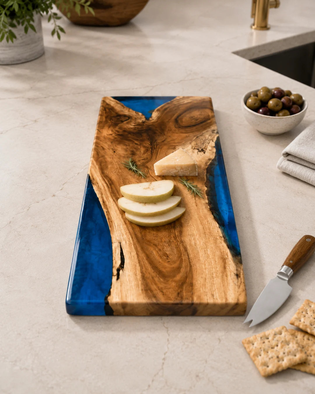 Blue Shore Sapphire Blue Epoxy Serving Board SB05