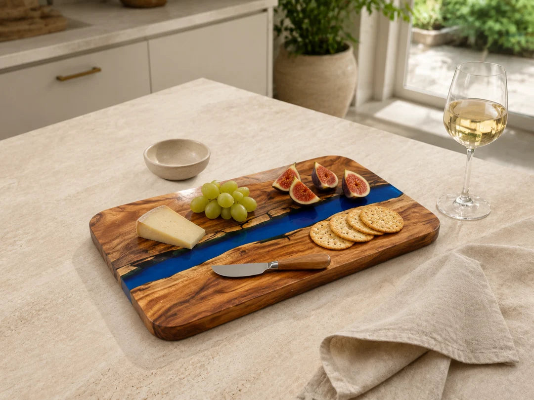 Cobalt Line Royal Blue Epoxy Serving Board SB07