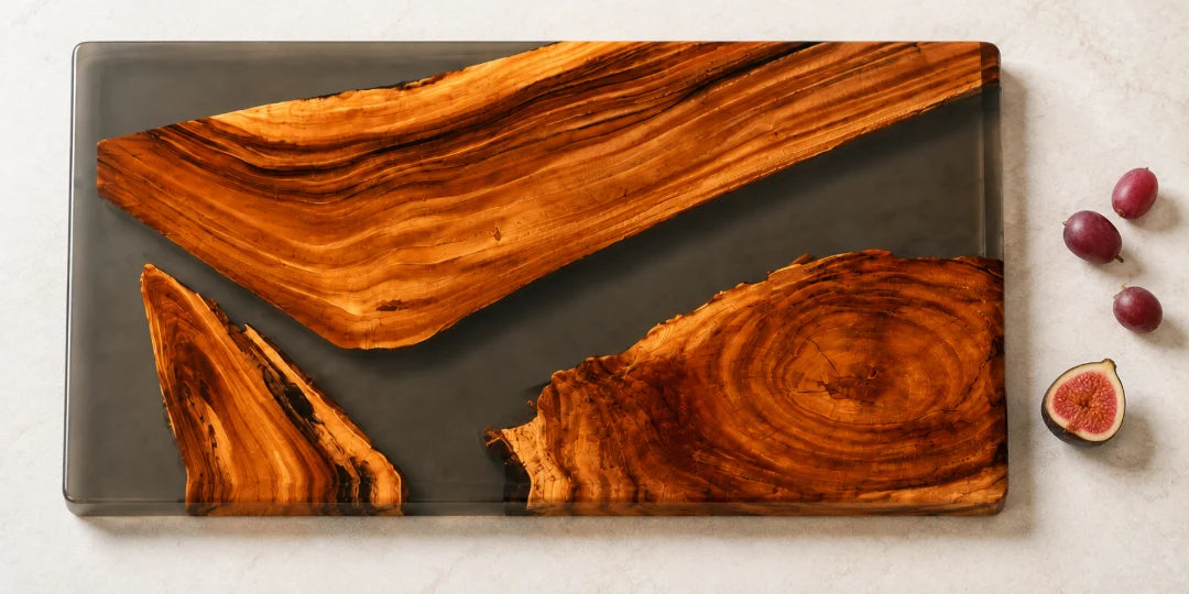 Smoke Islands Smoky Gray Epoxy Serving Board SB09