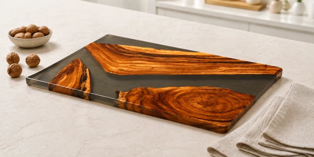 Smoke Islands Smoky Gray Epoxy Serving Board SB09