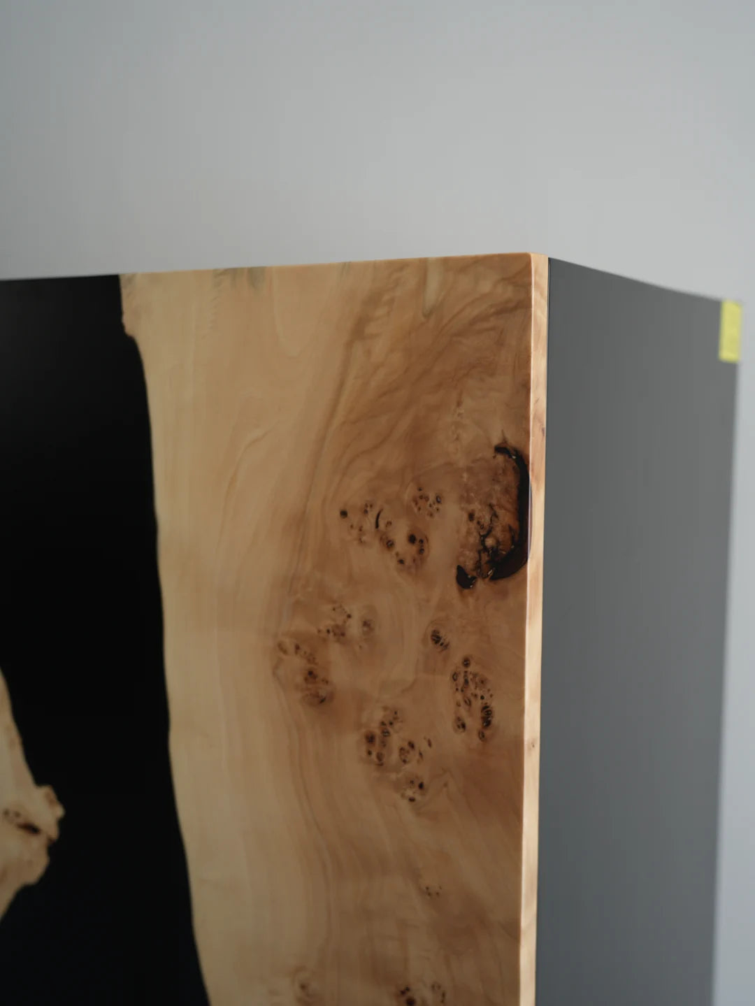 Natural Columns Jet Black Epoxy Sideboard and Credenza SC12