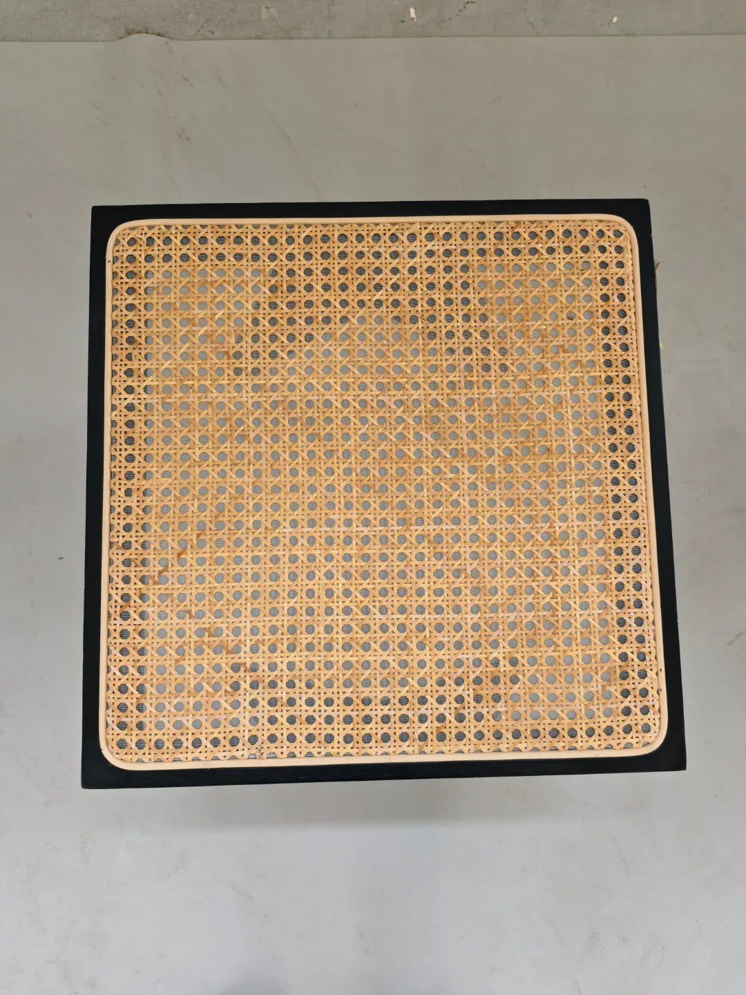 Black Cane Low Stool ST03