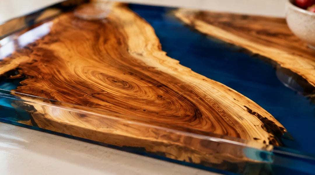 Blue Current Royal Blue Epoxy Snack Tray ST09