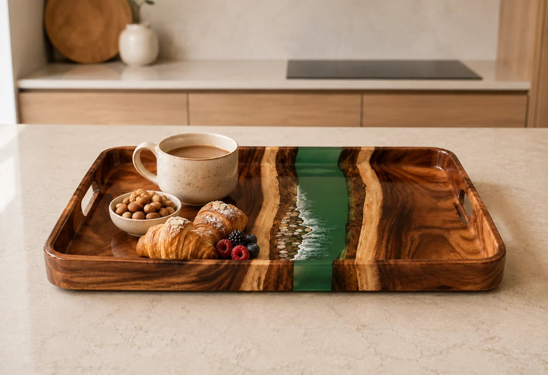 Green Channel Forest Green Epoxy Snack Tray ST10