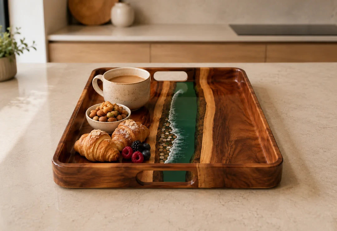 Green Channel Forest Green Epoxy Snack Tray ST10