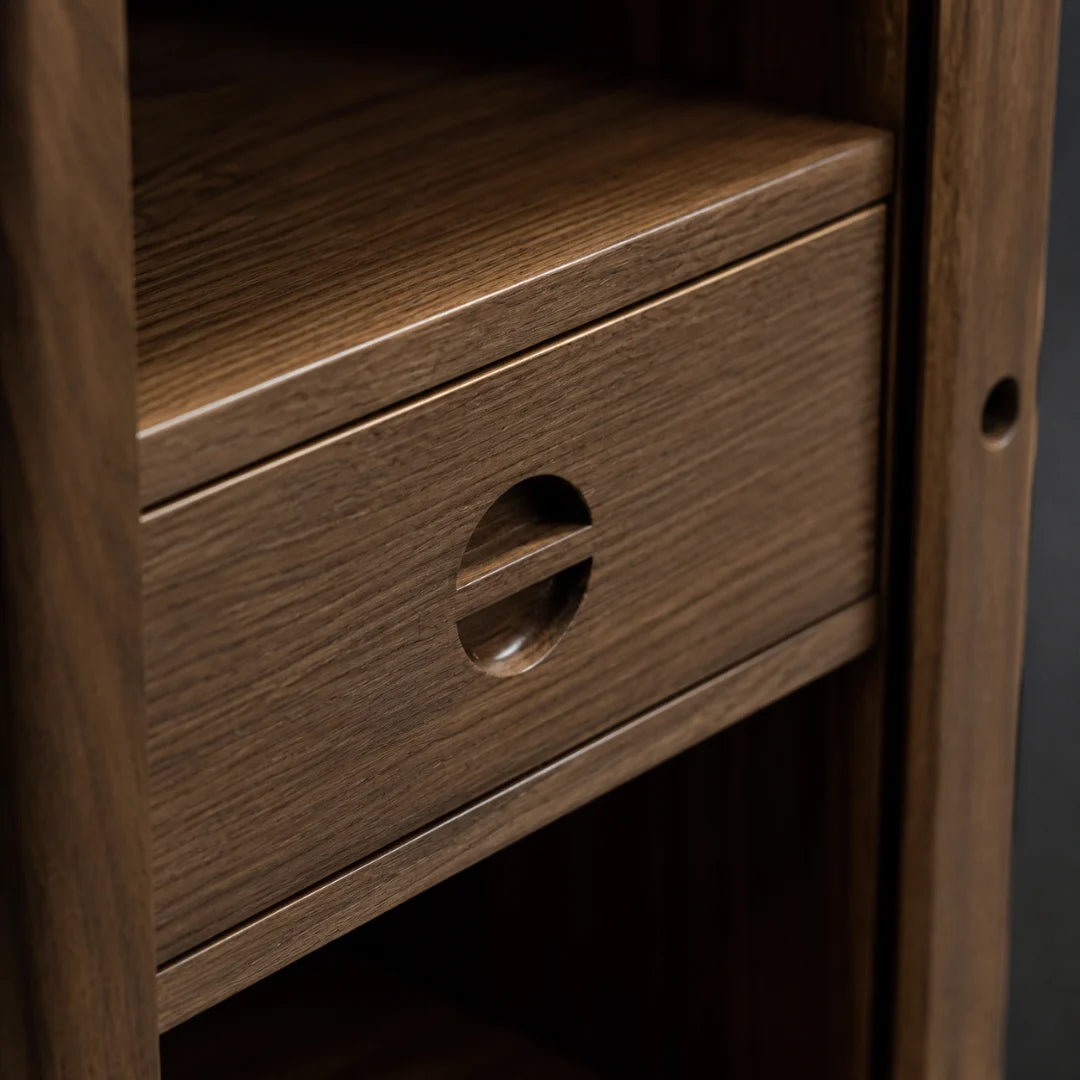 Dark Current Smoky Black Epoxy Tea and Beverage Cabinet TBC02