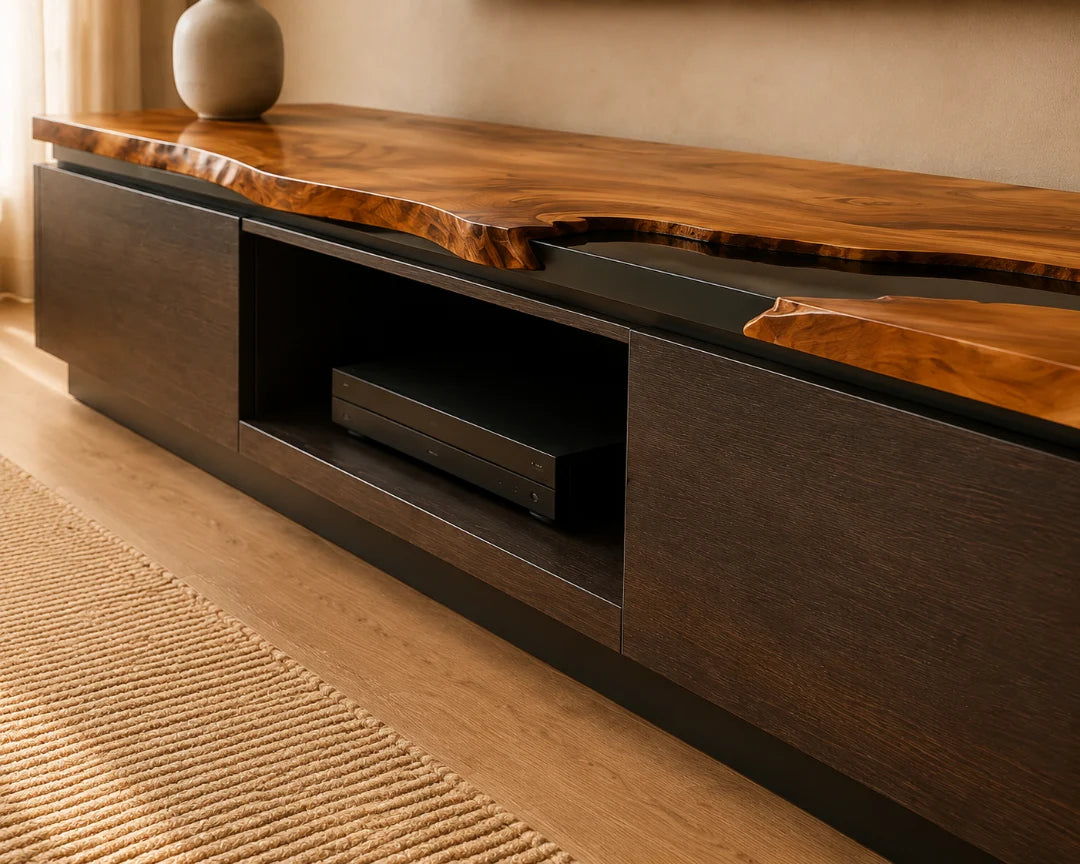 Warm Current Smoky Black Epoxy TV Stand TVS02