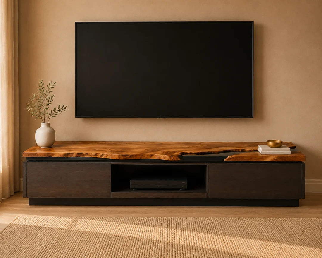 Warm Current Smoky Black Epoxy TV Stand TVS02