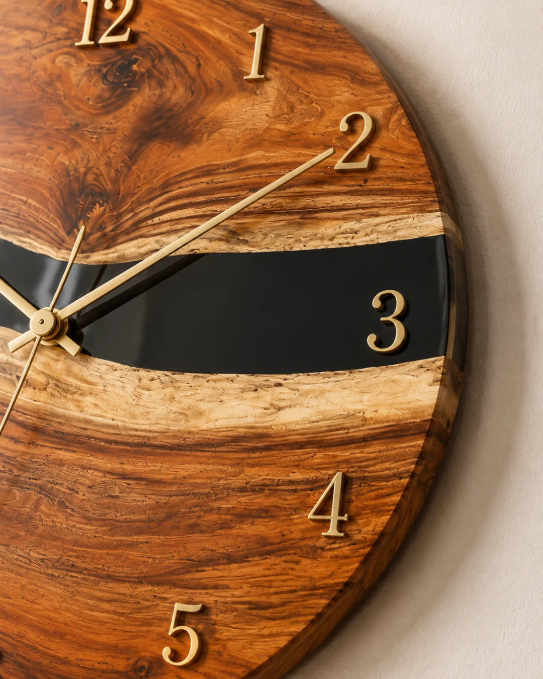 Quiet Current Smoky Black Epoxy Wall Clock WC06