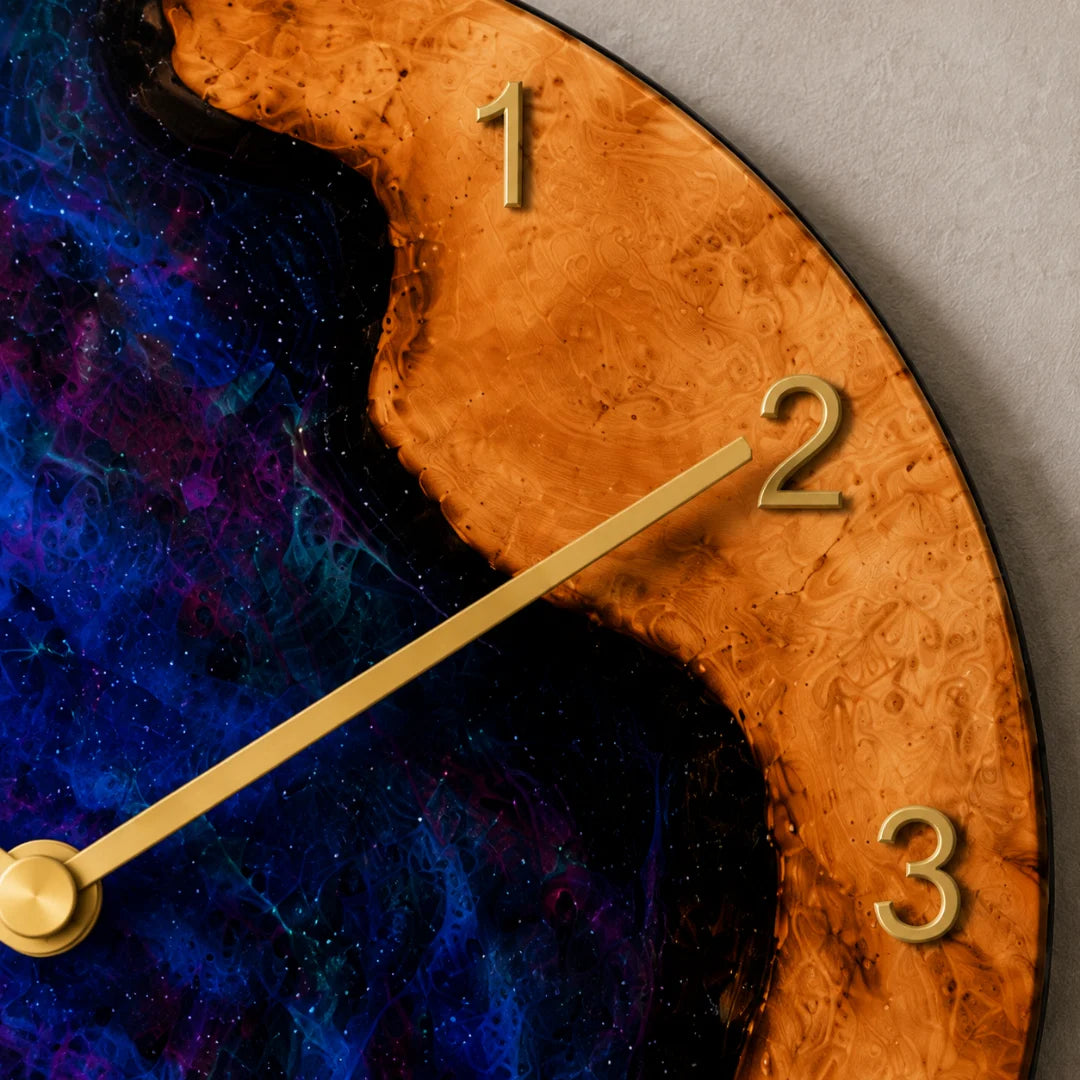 Galaxy Arc Galaxy Blue Epoxy Wall Clock WC08
