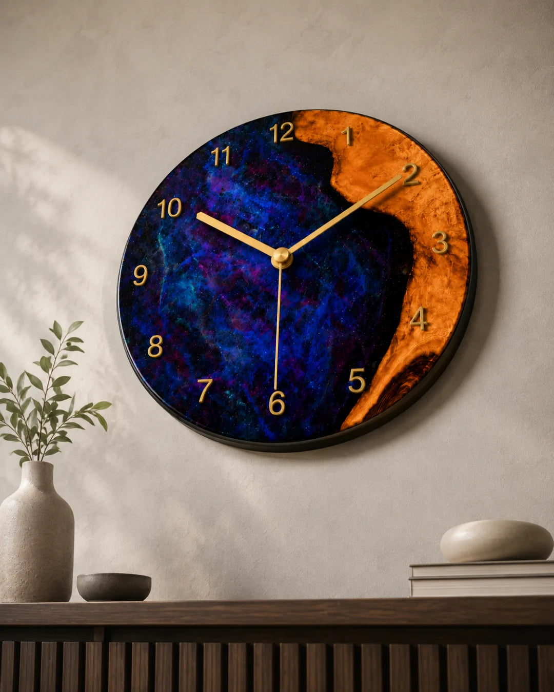 Galaxy Arc Galaxy Blue Epoxy Wall Clock WC08