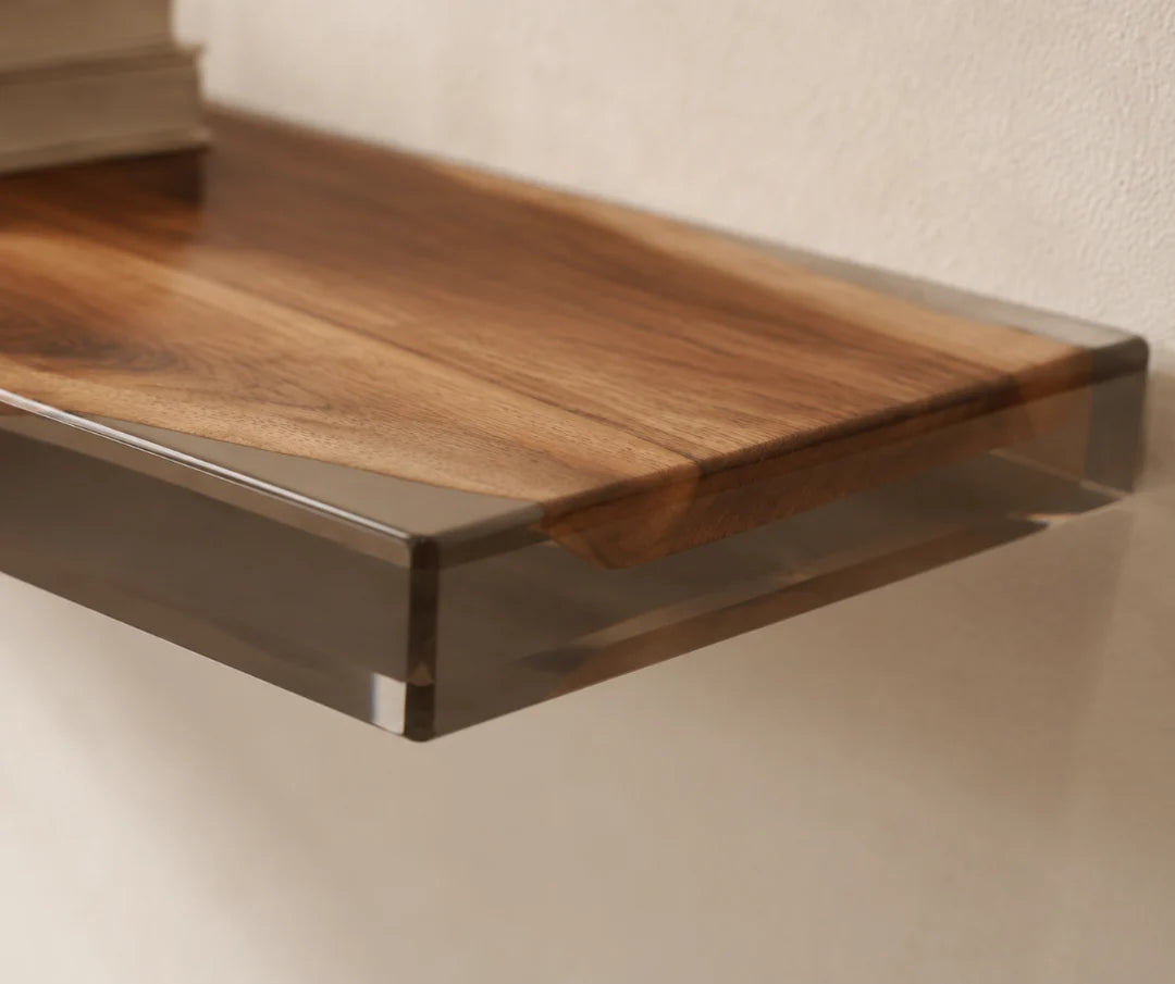 Natural Span Crystal Clear Epoxy Wall Shelf WS04