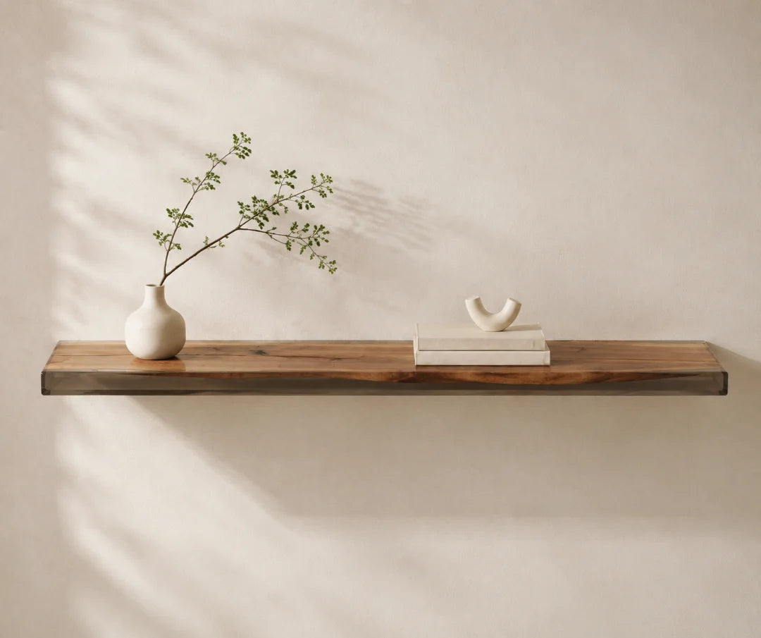 Natural Span Crystal Clear Epoxy Wall Shelf WS04