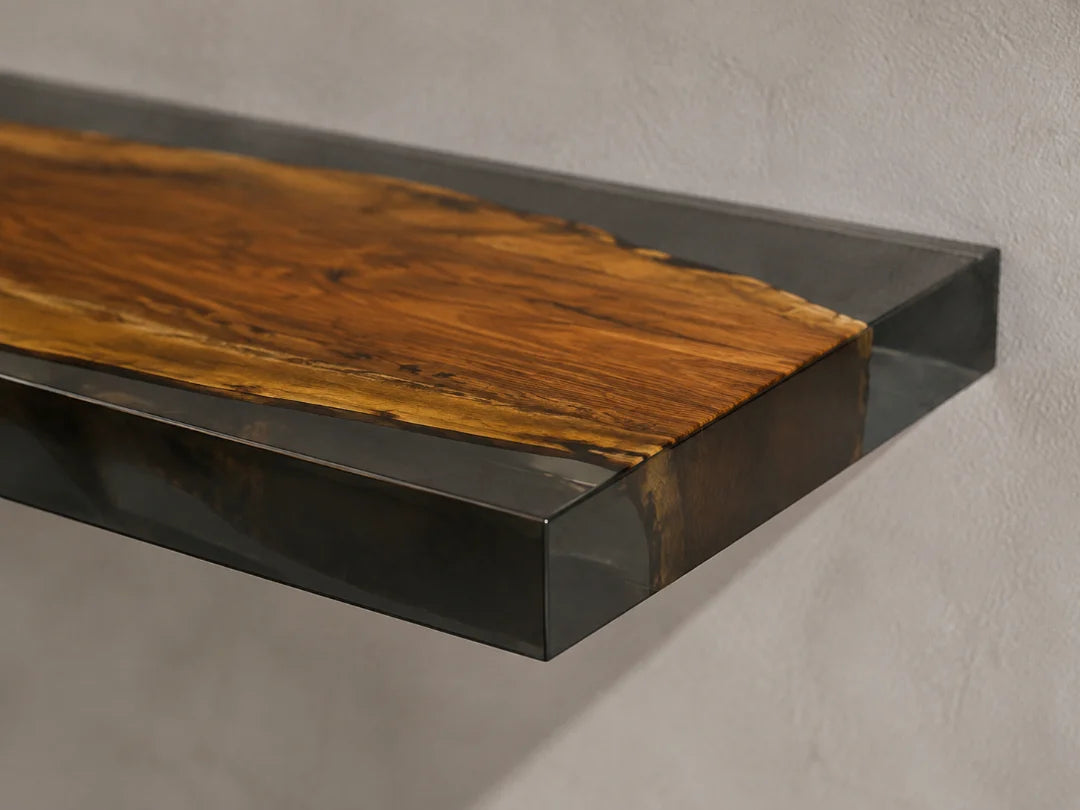 Smoke Frame Smoky Gray Epoxy Wall Shelf WS06
