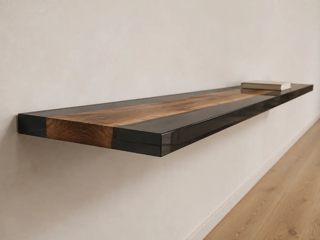 Gray Arc Smoky Gray Epoxy Wall Shelf WS08