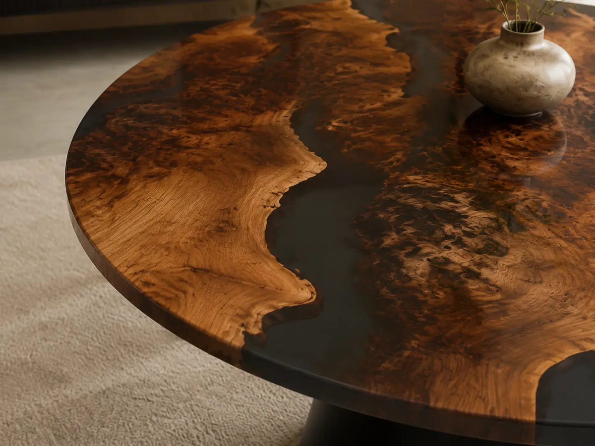 Clearland Poplar Epoxy Round Dining Table RT38